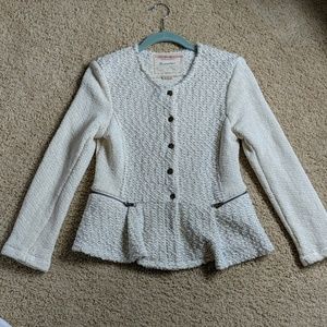 Anthropologie peplum sweater cardigan